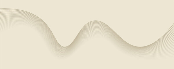 Abstract background with lines and waves. Web banner size. Element for design. Vector background for brochure, booklet, flyer, poster. Brown and beige gradient. Coffee, cafe eps10
