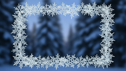 雪の結晶のフレーム