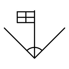 corner flag line icon with editable stroke © Arta