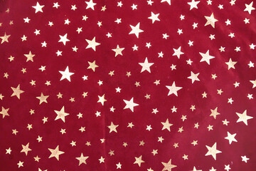 古ぼけた星柄の布の背景装飾　アンティーク　レトロ　掠れ