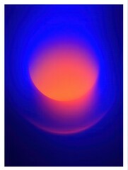 A mesmerizing blend of royal blue and vibrant orange creates a celestial, dreamlike atmosphere.