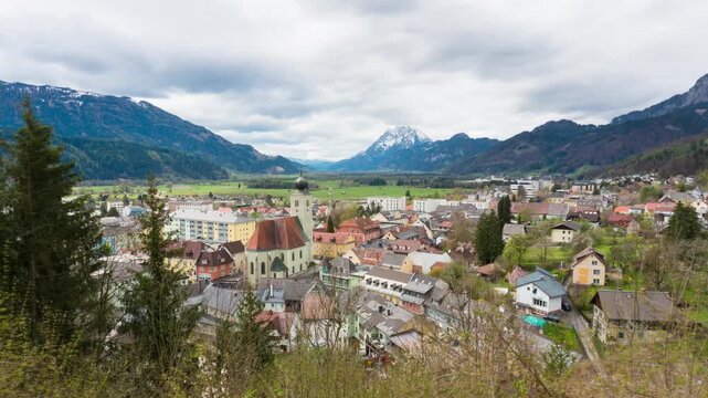 Timelapse of Liezen in Styria, Austria