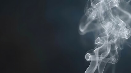 Abstract Smoke Swirls in Dark Background.
