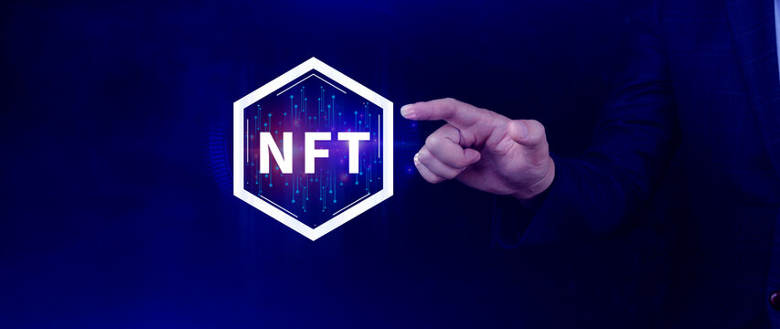 NFT non fungible token for crypto art blockchain technology concept. , investing or trading NFT on cryptocurrency, digital asset, art work and digital ledger - Powered by Adobe