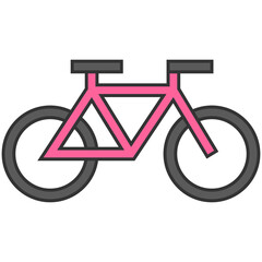 pink bicycle icon