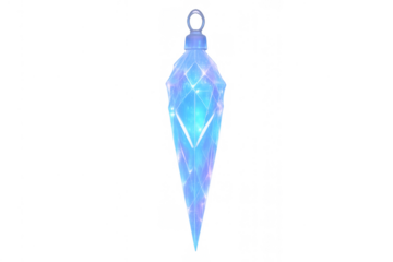 Crystal icicle christmas ornament creating a festive winter decoration for holidays with cold season theme