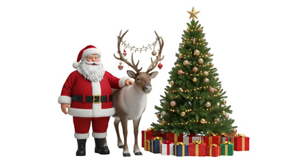 santa claus with a gift