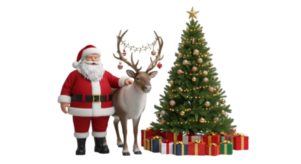 santa claus with a gift