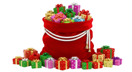 christmas gift box with decorations