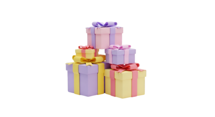 colorful gift boxes isolated
