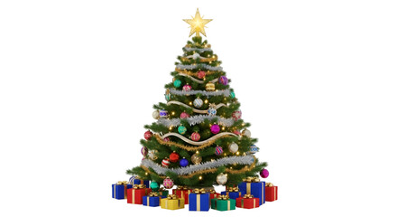 christmas tree on white background