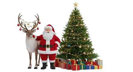 santa claus with gifts