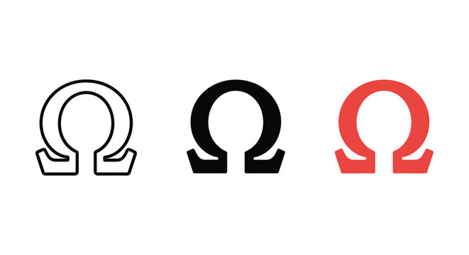 Omega symbol logo design variations