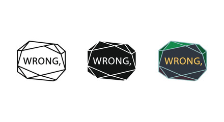 Error indication with geometric shapes and wrong label