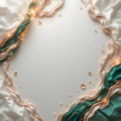 Satin Fabric Gold Cord Frame