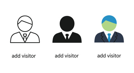 Add visitor icon set in different style