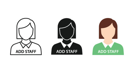 Add staff illustration featuring three female characters