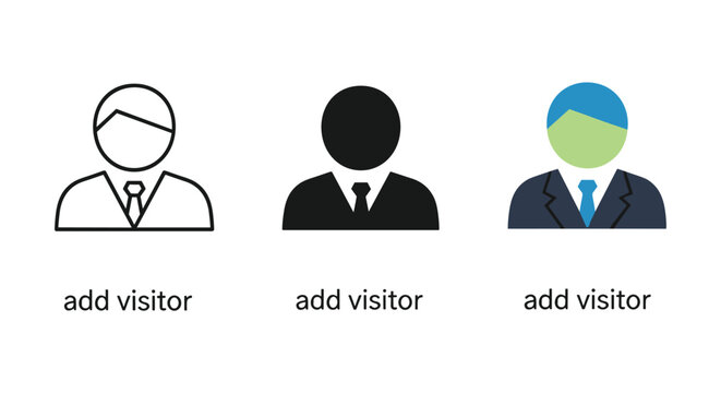 Add visitor icon set in different style