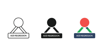 Add regression icon set in different colors and styles