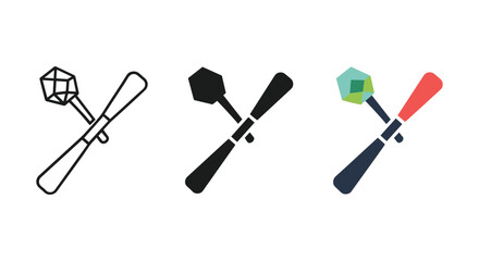 Baseball bat and ball logo design