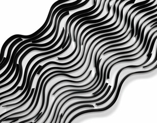 Wavy line maze, black on white.