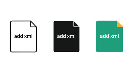 Add xml file icons set for web development