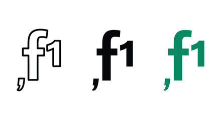 Fototapeta premium F1 logo variations in different colors and styles