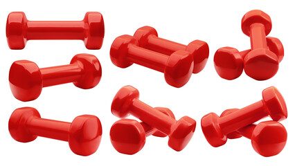 Dumbbell isolated on white background, full depth of field