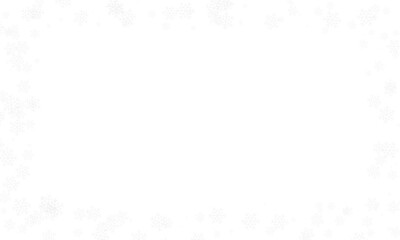 Snowflake Frame PNG Falling Snowfall Border for Christmas Winter Decoration