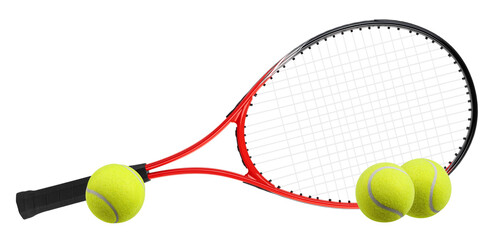 Tennis racket isolated, full depth of field