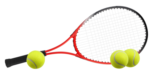 Tennis racket isolated, full depth of field