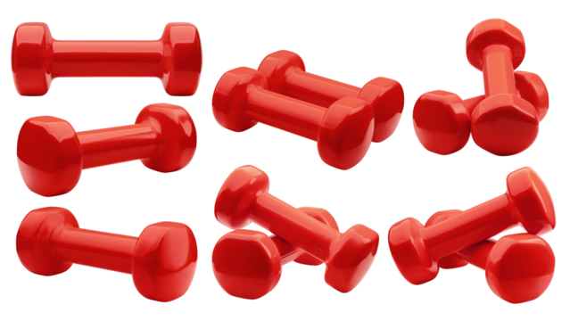 Dumbbell isolated on white background, full depth of field - Powered by Adobe