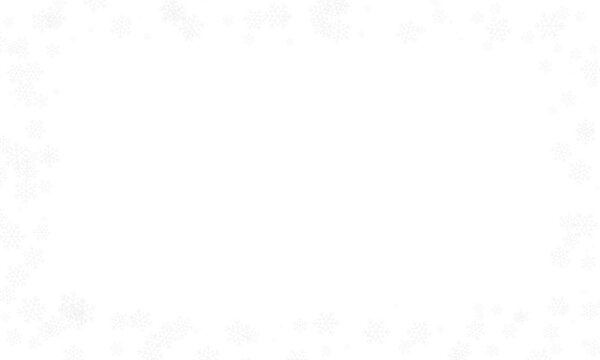 Snowflake Frame PNG Falling Snowfall Border for Christmas Winter Decoration