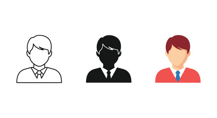 Different user avatars in various styles