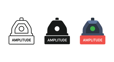 Amplitude icon set with various color schemes