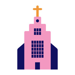 Vector multi color icons for Church