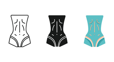 Different color options of shapewear for women