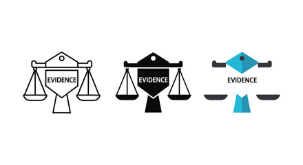 Evidence based scales logo design elements