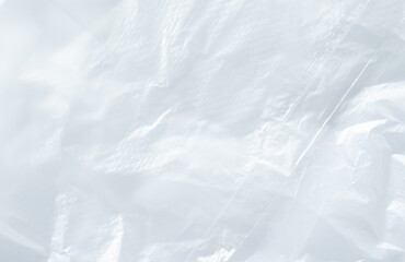 Abstract background plastic bag wihte vacuum cling foil wrinkle texture wall crumpled film foil overlay seal wrap polyethyene packaging frame material industry wrinkle template ecosystem environment