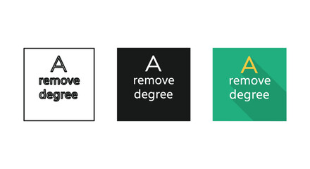 Remove degree icon set in different colors and styles