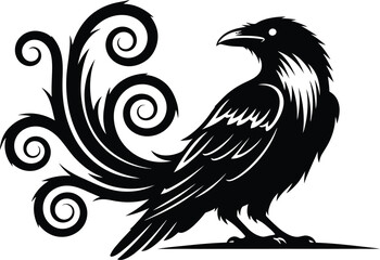 Fototapeta premium Rearing Horse Powerful Silhouette Vector