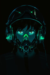 portrait of a young woman pilot