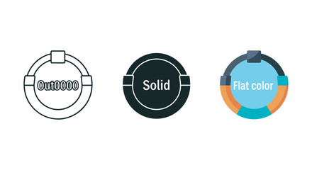 Poker chip illustration set
