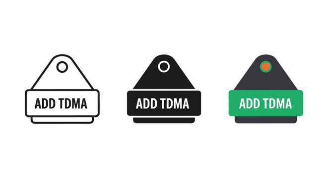 Add tdma tag icon set in different color