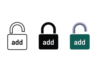 Add padlock icons in different colors and styles