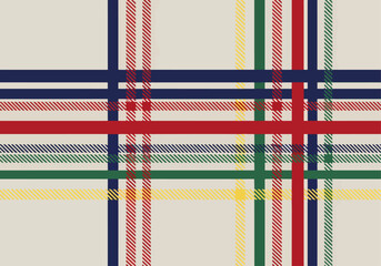 Seamless red and white striped vector wallpaper with a decorative ribbon pattern and geometric fabric texture for a colorful fashion backdrop illustration