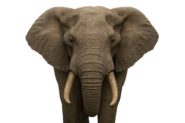 Obraz premium Majestic Elephant Headshot with Transparent Background for Easy Use