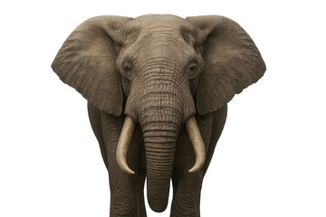 Obraz premium Majestic African Elephant Portrait on transparent background design art.