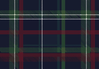 Seamless plaid fabric texture featuring a geometric tartan pattern and checkered textile design for a fashion wallpaper background