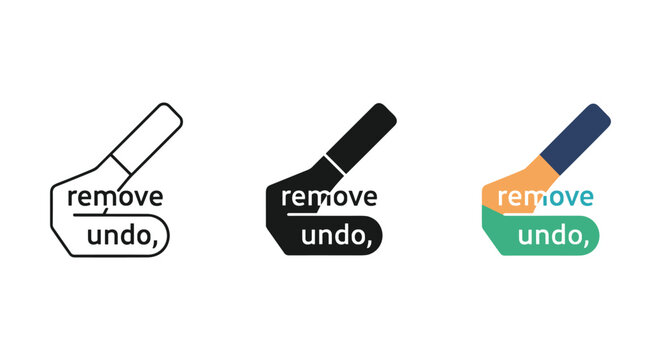 Undo button icon set for reversing actions